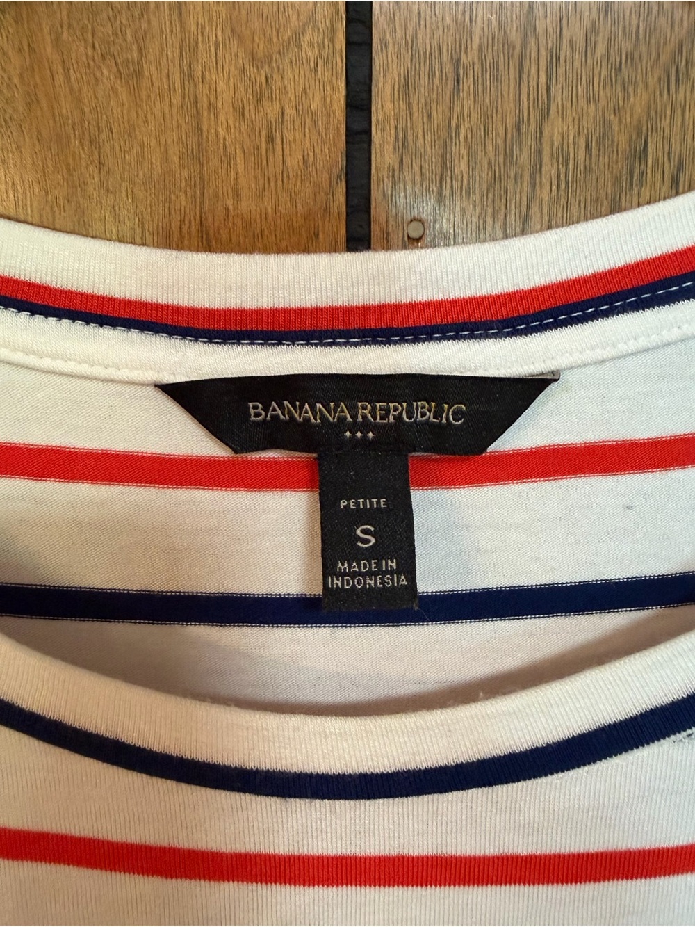 Banana Republic Striped Midi Dress - White with Red & Navy Stripes - Picture 5 of 6